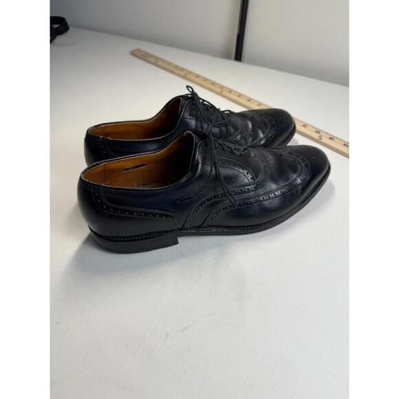 Allen Edmonds Chester Wingtips Oxfords Mens 11D Black Dress Shoes Made in USA - Picture 2 of 7